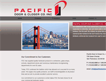 Tablet Screenshot of pacificdoorcloser.com